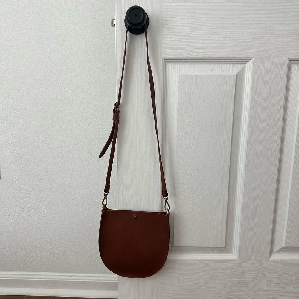 Madewell The Small Transport Saddlebag Crossbody Bag Leather